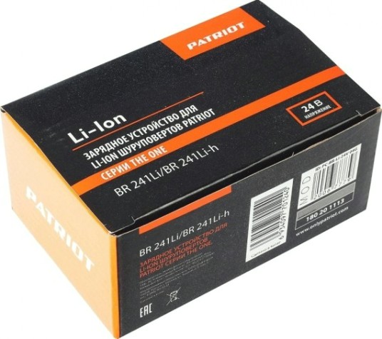 Зарядное устройство для аккумуляторов PATRIOT Li-Ion серии The One, Модели: BR 241Li/BR 241Li-h, [180201113]