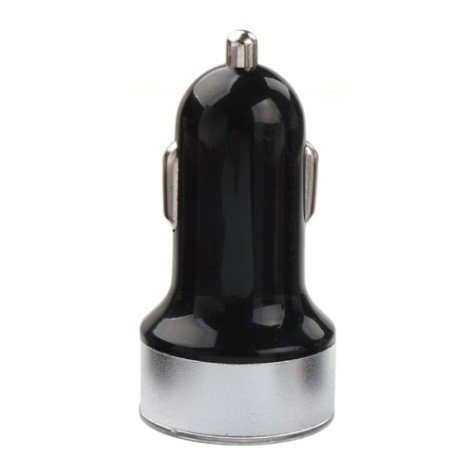 Зарядное устройство REXANT 18-1947 в прикуриватель 2хUSB с дисплеем серебристая