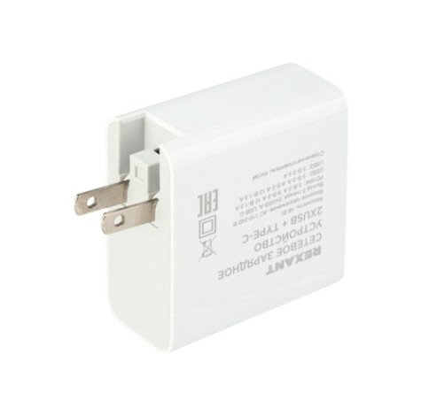 Зарядное устройство REXANT 18-2214 сетевое для iPhone/iPad 2xUSB+2xUSB Type-C