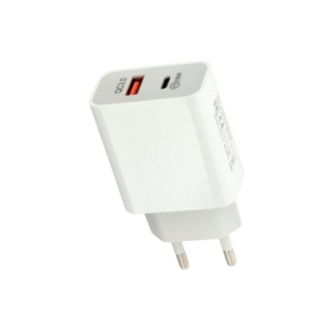 Зарядное устройство REXANT 18-2216 сетевое USB-A+USB-C адаптер, 18W белое