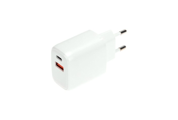 Зарядное устройство REXANT 18-2225 сетевое USB QC (20w) + Type C PD (20W), белое