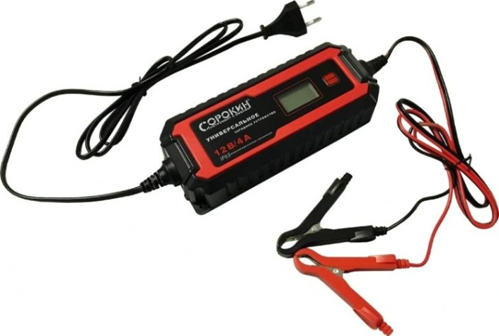 Зарядное устройство СОРОКИН 12.94 4A, 6/12В, 220В, универсальное Зарядное устройство СОРОКИН 12.94 4A, 6/12В, 220В, универсальное