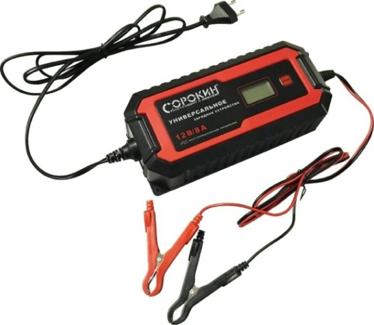 Зарядное устройство СОРОКИН 12.98 8A, 12В, 220В, универсальное Зарядное устройство СОРОКИН 12.98 8A, 12В, 220В, универсальное