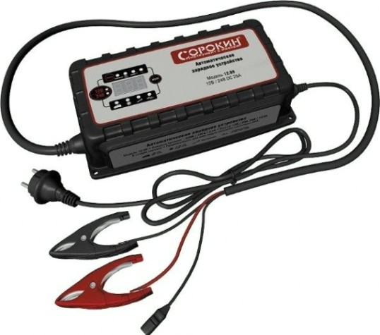 Зарядное устройство СОРОКИН 12.99 25A, 12/24В, 220В, универсальное Зарядное устройство СОРОКИН 12.99 25A, 12/24В, 220В, универсальное