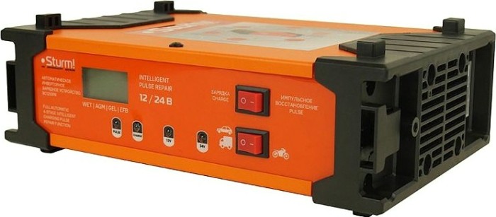 Зарядное устройство Sturm BC1210PR инверторное 10а, для акб 12/24в, 10-100ач Зарядное устройство Sturm BC1210PR инверторное 10а, для акб 12/24в, 10-100ач