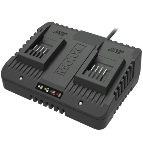 Зарядное устройство Worx WA3772 20В, 2х1А двойное Зарядное устройство Worx WA3772 20В, 2х1А двойное