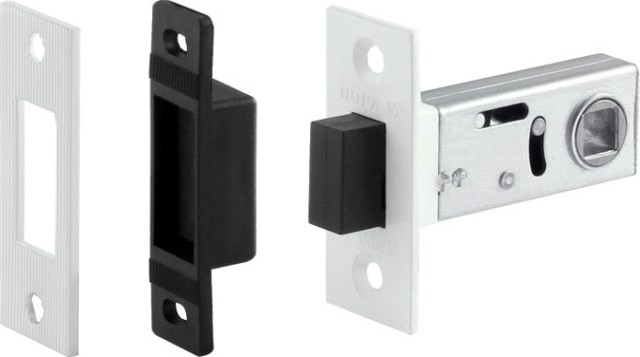 Защелка дверная НОРА-М С-50М магнитная "Белая" [18533]