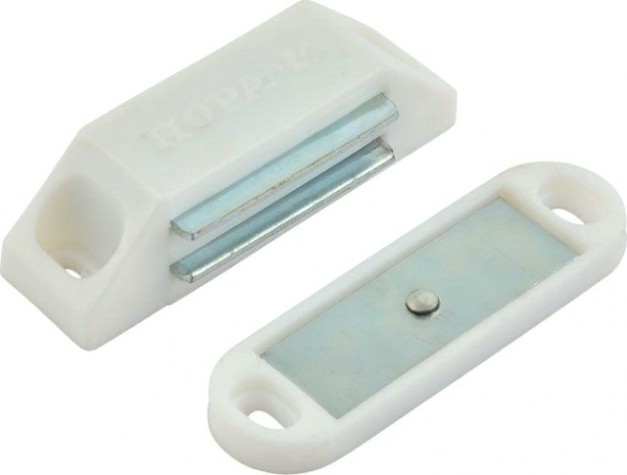 Защелка мебельная НОРА-М №1 магнитная "Белая" [9490]