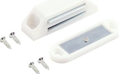 Защелка мебельная НОРА-М №1 магнитная "Белая" [9490]