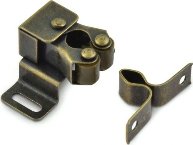 Защелка мебельная НОРА-М №1 роликовая "Старая бронза" [15513]