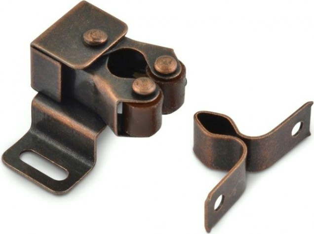 Защелка мебельная НОРА-М №1 роликовая "Старая медь" [9485]