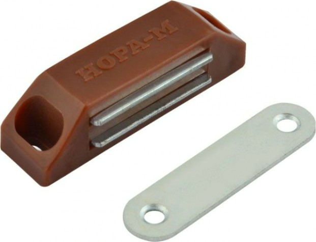 Защелка мебельная НОРА-М №2 магнитная "Коричневая" [9491]