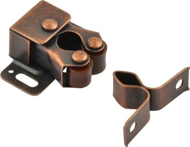 Защелка мебельная НОРА-М №2 роликовая "Старая медь" [9488]