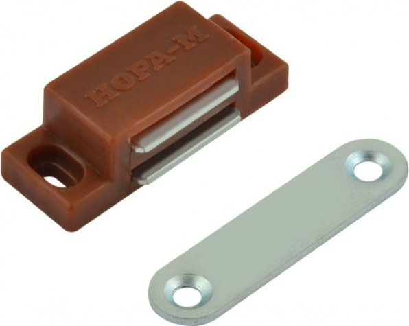 Защелка мебельная НОРА-М №4 магнитная "Коричневая" [9495]