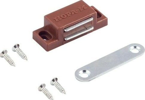 Защелка мебельная НОРА-М №4 магнитная "Коричневая" [9495]