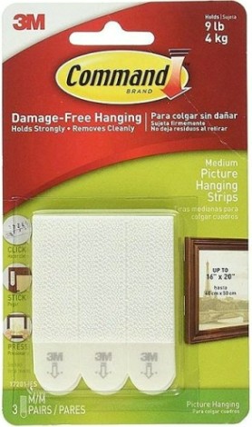 Застежки для картин средние 3M Command® (17201) белые 3 пары [7100108905]