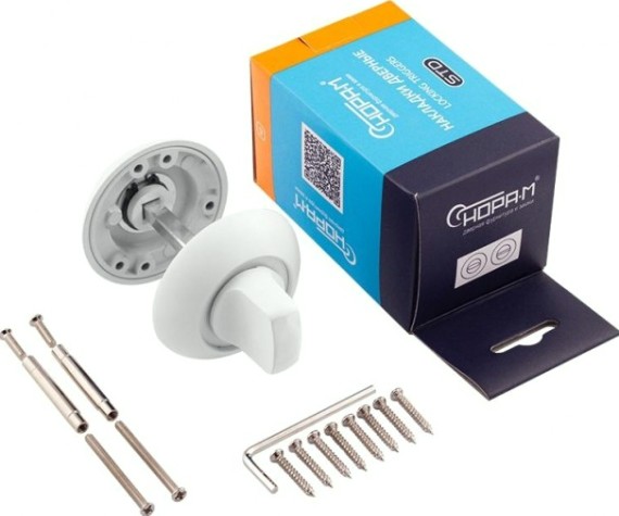 Завертка дверная НОРА-М НФ-А "Белая" [17246]