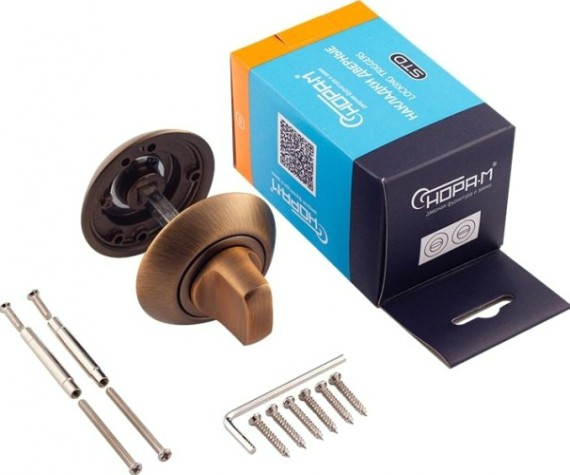 Завертка дверная НОРА-М НФ-А "Матовый кофе" [15492]