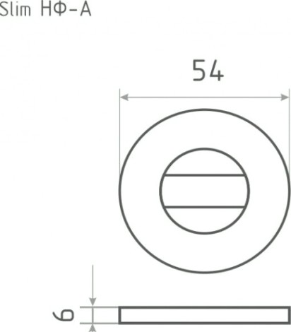Завертка дверная НОРА-М НФ-А Slim "Белая" [18662]