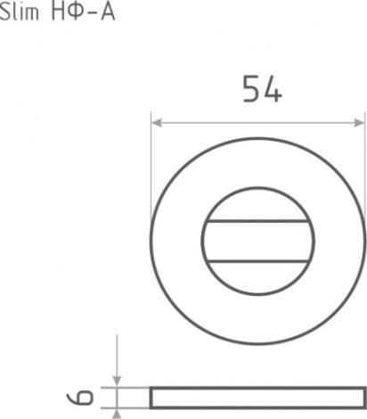 Завертка дверная НОРА-М НФ-А Slim "Черная" [18661]