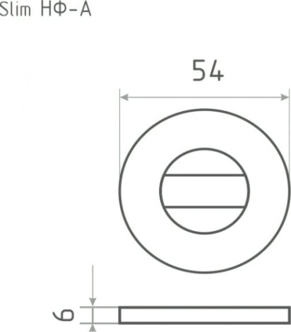 Завертка дверная НОРА-М НФ-А Slim "Графит" [18660]