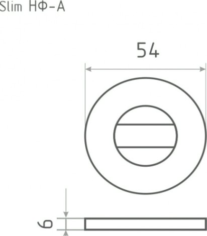 Завертка дверная НОРА-М НФ-А Slim "Хром" [18658]