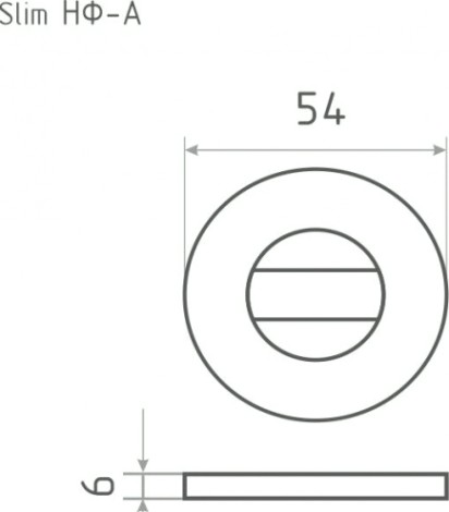 Завертка дверная НОРА-М НФ-А Slim "Матовый никель" [18659]