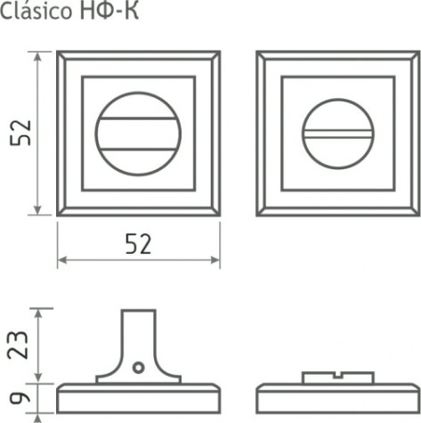 Завертка дверная НОРА-М НФ-К "Белая" [17247]