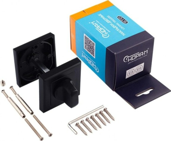 Завертка дверная НОРА-М НФ-К "Черная" [18337]