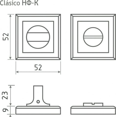 Завертка дверная НОРА-М НФ-К "Графит" [16398]