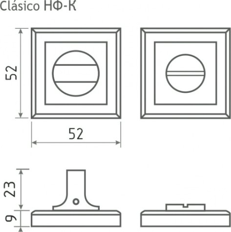 Завертка дверная НОРА-М НФ-К "Хром" [15882]