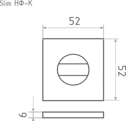 Завертка дверная НОРА-М НФ-К Slim "Белая" [18652]