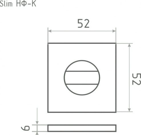 Завертка дверная НОРА-М НФ-К Slim "Графит" [18650]