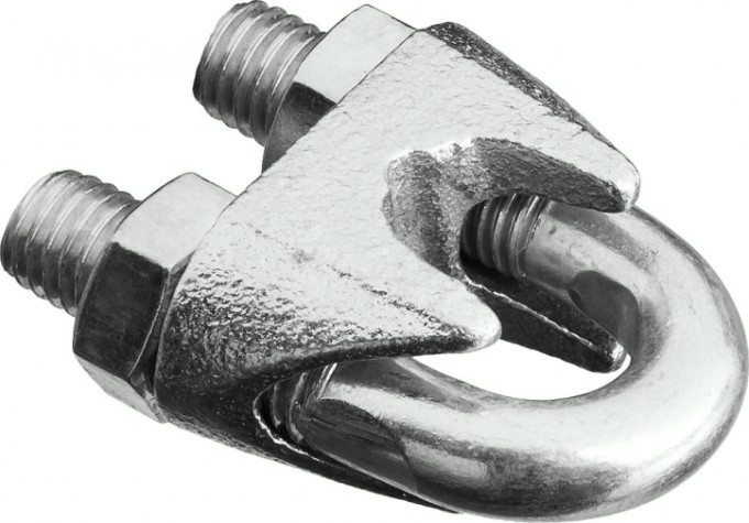 Зажим DIN 741 для стальных канатов оцинкованные STAYER MASTER троса 10мм, 25 шт, [30535-10]