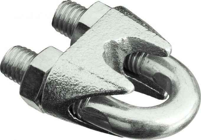 Зажим DIN 741 для стальных канатов оцинкованные STAYER MASTER троса 13мм, 15 шт, [30535-13]