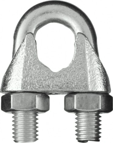 Зажим DIN 741 для стальных канатов оцинкованные STAYER MASTER троса 8мм, 60 шт, [30535-08]