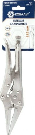 Зажим Кобальт 244-254 удлиненные губки, 225 мм