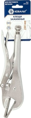 Зажим Кобальт 244-261 для листового металла, 250 мм Зажим Кобальт 244-261 для листового металла, 250 мм