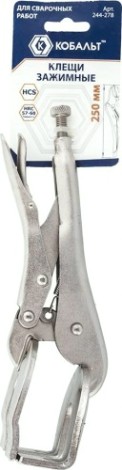 Зажим Кобальт 244-278 для сварочных работ, 250 мм