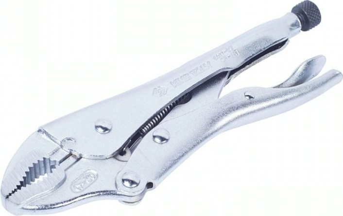 Зажим с фиксатором KING TONY 6011-05R 125 мм, закругленный