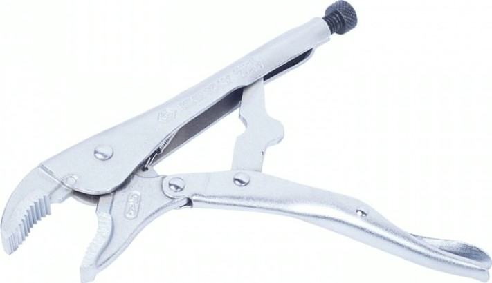 Зажим с фиксатором KING TONY 6011-05R 125 мм, закругленный