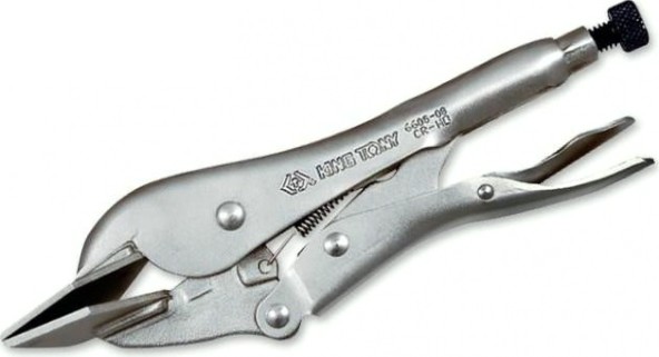 Зажим с фиксатором KING TONY 6605-08 200 мм, плоский