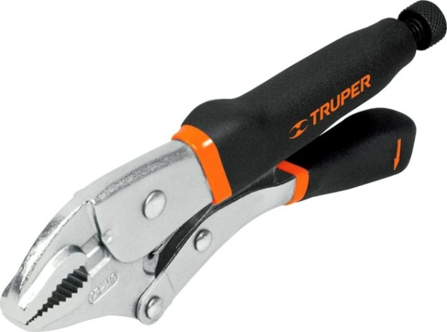 Зажим с фиксатором TRUPER PPT-10CX с изогнутыми губками 250 мм 17436 [17436]