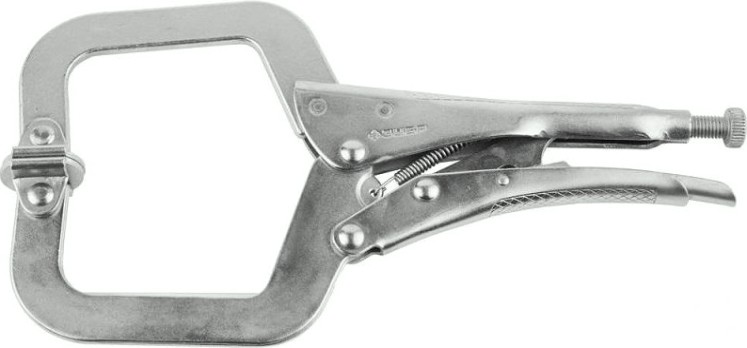 Зажим с фиксатором ЗУБР 22517 280 мм, С-образный регулируемый Зажим с фиксатором ЗУБР 22517 280 мм, С-образный регулируемый