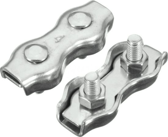 Зажим троса 8 мм DUPLEX из нержавеющей стали А4