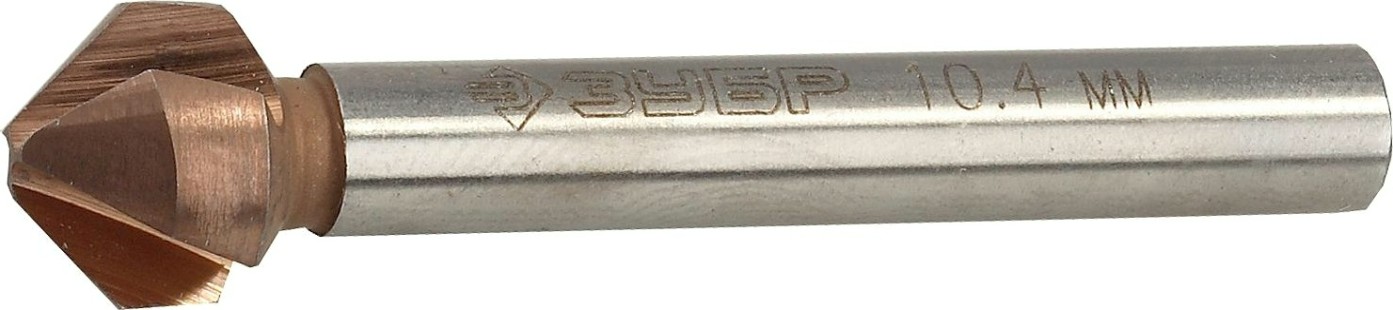 Зенкер ЗУБР ЭКСПЕРТ d 10,4x50мм, конусный, кобальтовое покрытие, для р [29732-5]