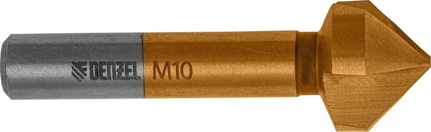 Зенковка по металлу Denzel М10, HSS конусная под цилиндрический хвостовик [72311]