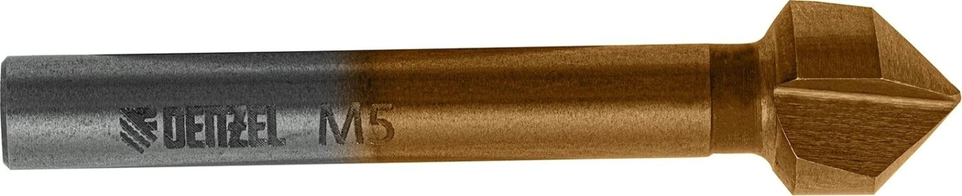 Зенковка по металлу Denzel М5, HSS конусная под цилиндрический хвостовик [72305]