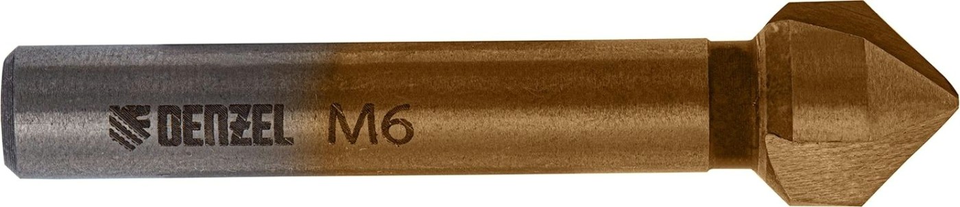 Зенковка по металлу Denzel М6, HSS конусная под цилиндрический хвостовик [72307]