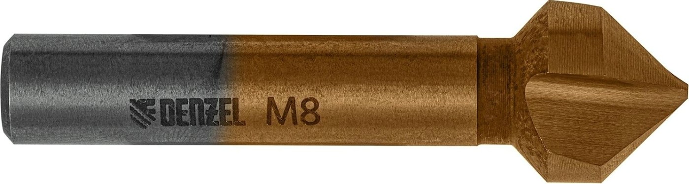 Зенковка по металлу Denzel М8, HSS конусная под цилиндрический хвостовик [72308]